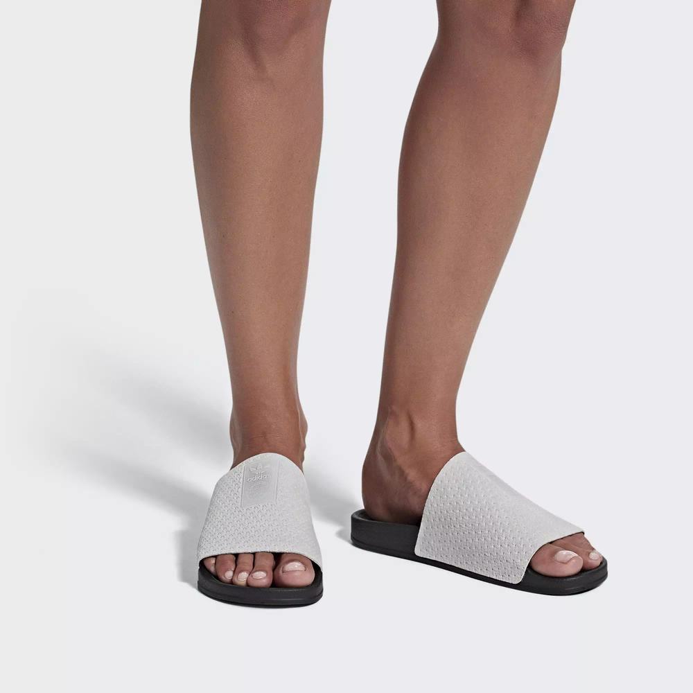 Adidas Adilette Luxe Chanclas Grises Para Mujer (MX-78830)